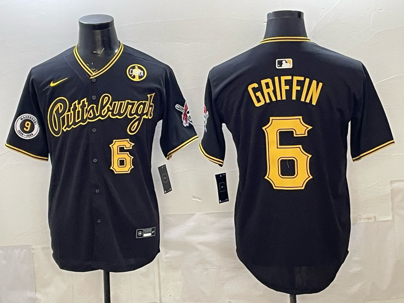 Men Pittsburgh Pirates #6 Griffin black Game 2026 Nike MLB Jersey 0401005->pittsburgh pirates->MLB Jersey